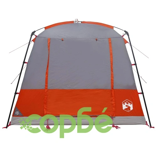 Парти шатър 310x310x221 см, 10-местен, сив и оранжев ➤ топ цена ➤ sorbe.bg