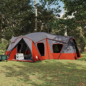 Семейна палатка 185T полиестер с PU покритие, 610 x 610 x 210 см, сива и оранжева