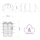Тунелна палатка за къмпинг, синя, 505 x 330 x 204 см, 185T полиестер