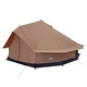 Семейна палатка за 10 души - 185T полиестер с PU покритие, кафява, 500x500x298 см