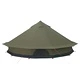 Семейна палатка за 12 души - 185T полиестер с PU покритие, военнозелена, 600x600x348 см