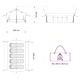 Кабинна палатка 340 x 246 x 210 см - памук и полиестер, кафява