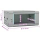 Стенен мрежов шкаф 4U 19 IP20 60x45x28 см Стоманен Сив