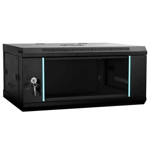 Стенен мрежов шкаф 4U 19 IP20 60x35x28 см Черен Стоманен