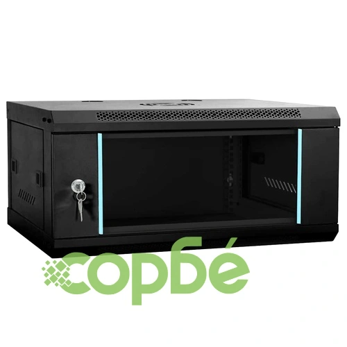 Стенен мрежов шкаф 4U 19 IP20 60x35x28 см Черен Стоманен ➤ топ цена ➤ sorbe.bg