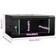 Стенен мрежов шкаф 4U 19 IP20 60x35x28 см Черен Стоманен