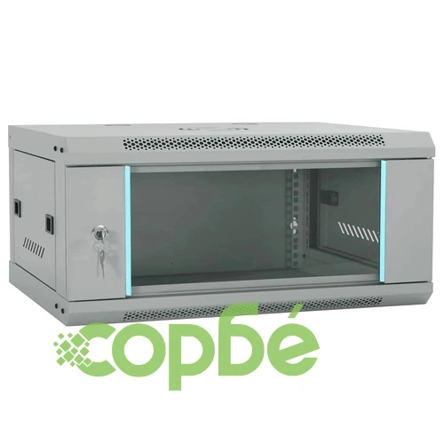 Стенен мрежов шкаф 4U 19 IP20 Сив 60x35x28 см Стомана ➤ топ цена ➤ sorbe.bg