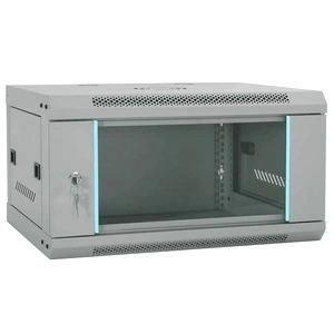 Стенен мрежов шкаф 6U 19 IP20 60x45x35 см Стоманен Сив