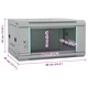 Стенен мрежов шкаф 6U 19 IP20 60x45x35 см Стоманен Сив