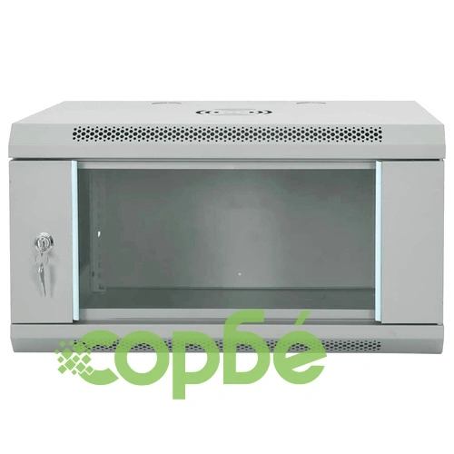 Стенен мрежов шкаф 6U 19 IP20 60x45x35 см Стоманен Сив ➤ топ цена ➤ sorbe.bg