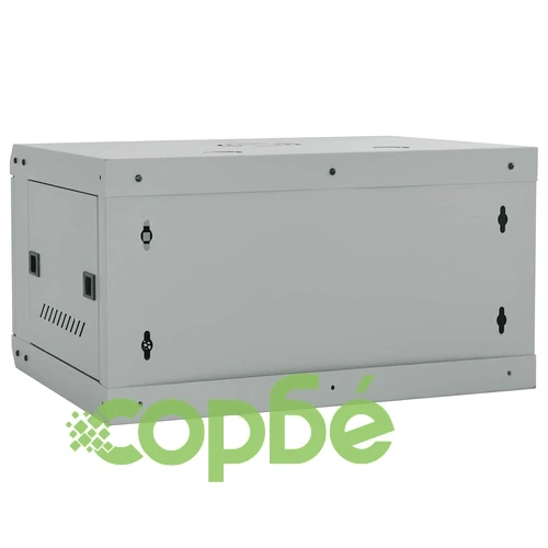 Стенен мрежов шкаф 6U 19 IP20 60x45x35 см Стоманен Сив ➤ топ цена ➤ sorbe.bg