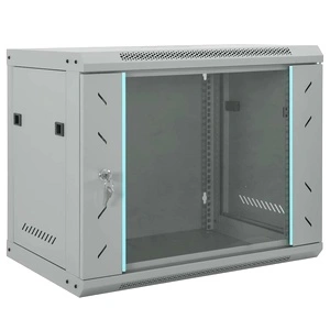 9U Стоманен Мрежов Шкаф за Стена 19 IP20 60x45x50 см Сив