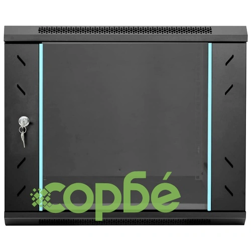 Стоманен мрежов шкаф 9U за стенен монтаж 19 IP20 черен 60x60x50 см ➤ топ цена ➤ sorbe.bg
