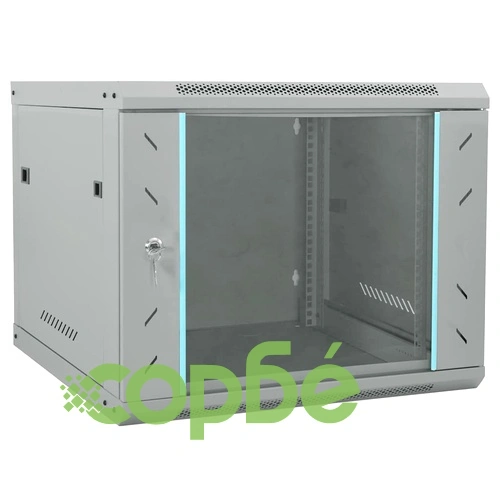 Стенен мрежов шкаф 9U 19 IP20 60 x 60 x 50 см Стоманен Сив ➤ топ цена ➤ sorbe.bg