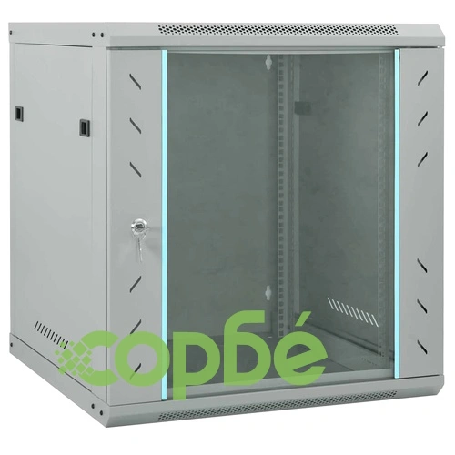 Стоманен мрежов шкаф 12U 19 IP20, 60 x 60 x 65 см, Сив ➤ топ цена ➤ sorbe.bg