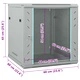 Стоманен мрежов шкаф 12U 19 IP20, 60 x 60 x 65 см, Сив