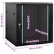 Мрежов шкаф 12U за стенен монтаж 19 IP20 60x45x65 см Черен Стомана