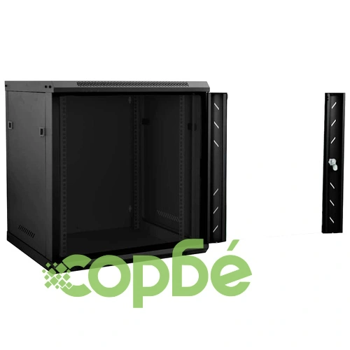 Мрежов шкаф 12U за стенен монтаж 19 IP20 60x45x65 см Черен Стомана ➤ топ цена ➤ sorbe.bg