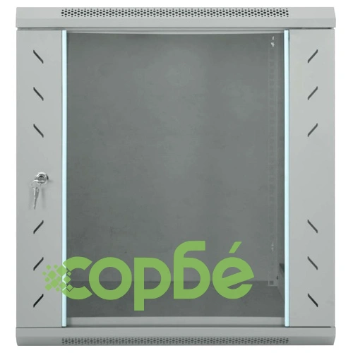 Стоманен 19 мрежов шкаф 12U за стенен монтаж 60 x 45 x 65 см Сив IP20 ➤ топ цена ➤ sorbe.bg