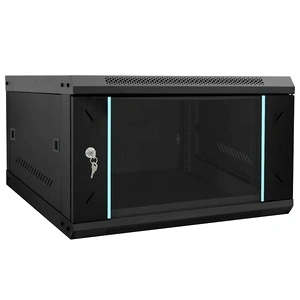 Стенен мрежов шкаф 6U 19 IP20 53 x 60 x 30 см Черен Стоманен