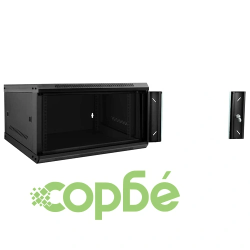 Стенен мрежов шкаф 6U 19 IP20 53 x 60 x 30 см Черен Стоманен ➤ топ цена ➤ sorbe.bg