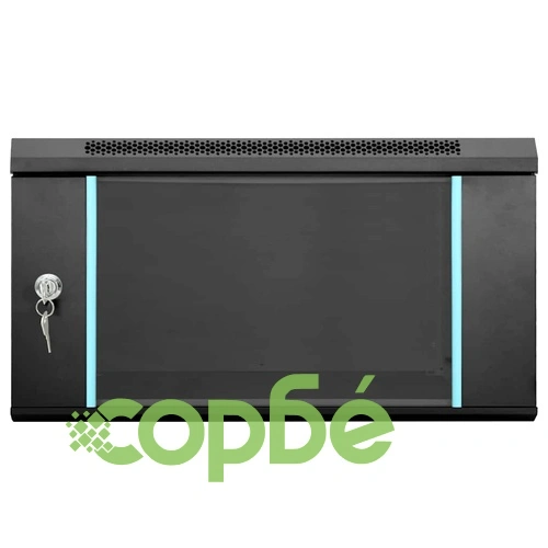 Стенен мрежов шкаф 6U 19 IP20 53 x 60 x 30 см Черен Стоманен ➤ топ цена ➤ sorbe.bg