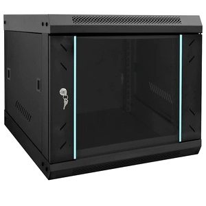 Мрежов шкаф 9U за стенен монтаж 19 IP20 53 x 60 x 45 см Черен Стомана