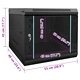 Мрежов шкаф 9U за стенен монтаж 19 IP20 53 x 60 x 45 см Черен Стомана