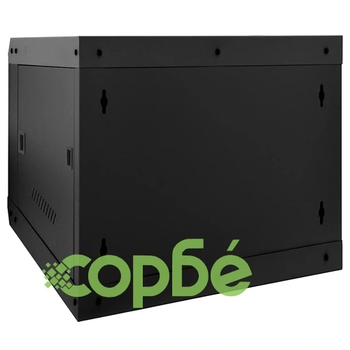 Мрежов шкаф 9U за стенен монтаж 19 IP20 53 x 60 x 45 см Черен Стомана ➤ топ цена ➤ sorbe.bg