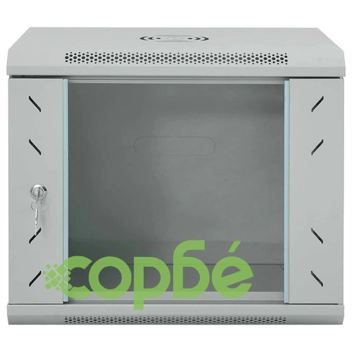 Стоманен Мрежов Шкаф 9U за Стенен Монтаж 53 x 45 x 45 см Сив IP20 ➤ топ цена ➤ sorbe.bg