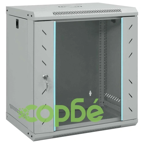 Стоманен Мрежов Шкаф 12U за Стенен Монтаж 19 IP20 53 x 45 x 60 см Сив ➤ топ цена ➤ sorbe.bg