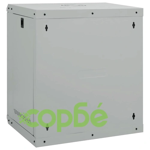 Стоманен Мрежов Шкаф 12U за Стенен Монтаж 19 IP20 53 x 45 x 60 см Сив ➤ топ цена ➤ sorbe.bg