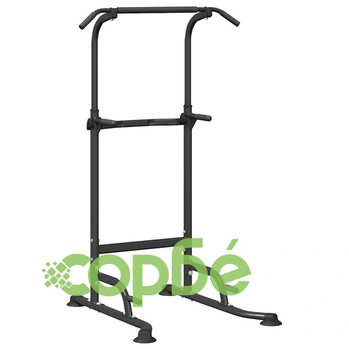 Мултифункционална станция за набирания и лицеви опори от стомана, черна, 95 x 102 x (160-210) см ➤ топ цена ➤ sorbe.bg
