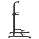 Мултифункционална станция за набирания и лицеви опори от стомана, черна, 95 x 102 x (160-210) см
