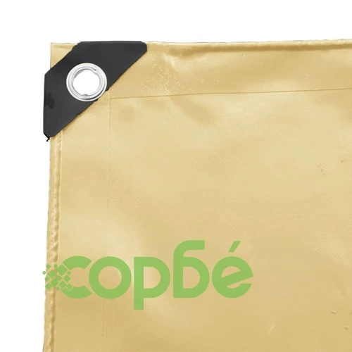 Брезентово покривало 650 г/м² с PVC покритие, Бежово, 5 x 6 м ➤ топ цена ➤ sorbe.bg