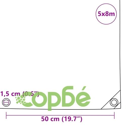 Мушама 650 г/м² Маслинено Зелено 5 x 8 м с PVC Покритие ➤ топ цена ➤ sorbe.bg