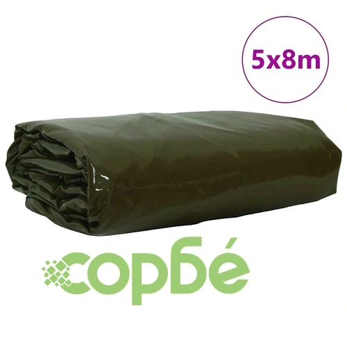 Мушама 650 г/м² Маслинено Зелено 5 x 8 м с PVC Покритие ➤ топ цена ➤ sorbe.bg