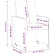 Обедни столове с колелца 2 бр. черни 57 x 66 x 94 см текстил