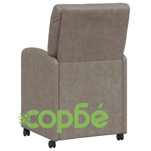 Трапезни столове с колелца 2 броя сиви 57x67x95 см изкуствена кожа ➤ топ цена ➤ sorbe.bg