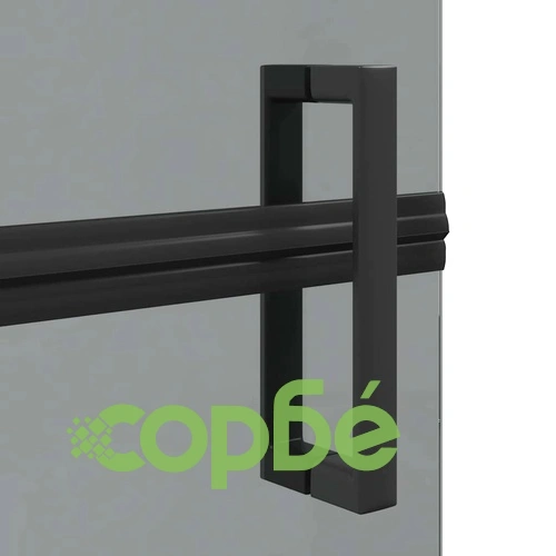 Душ кабина с плъзгаща врата, черен алуминий и тъмно стъкло, 120 x 190 cm ➤ топ цена ➤ sorbe.bg