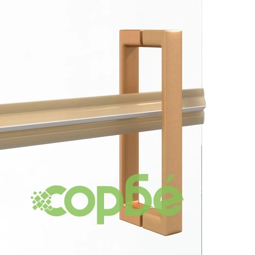 Душ кабина с плъзгаща врата, златен профил и прозрачно стъкло 80 x 190 cm ➤ топ цена ➤ sorbe.bg