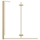 Душова кабина златист цвят 120x68x130 см ESG стъкло и алуминий