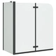Душова кабина черна 120 x 68 x 130 см ESG стъкло и алуминий