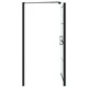 Екран за душ и вана от закалено стъкло - черен и прозрачен 80x67x129.5 см
