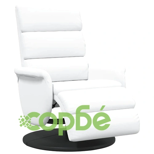 Разтегателен стол от изкуствена кожа бял 71 x 98 x 106 см ➤ топ цена ➤ sorbe.bg