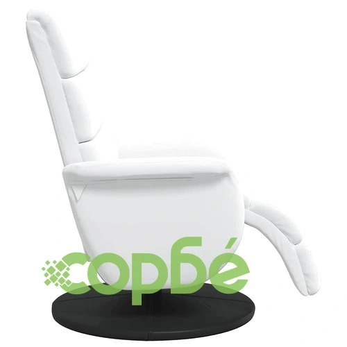 Разтегателен стол от изкуствена кожа бял 71 x 98 x 106 см ➤ топ цена ➤ sorbe.bg