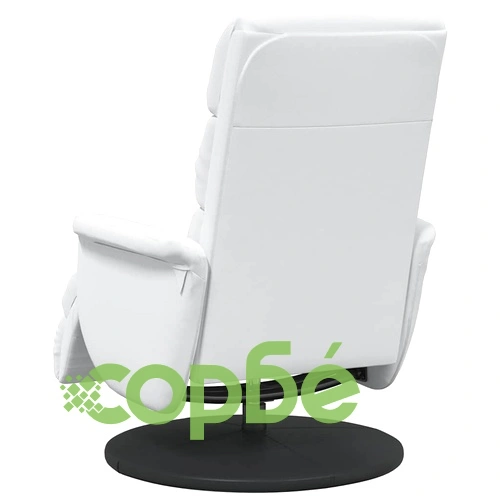 Разтегателен стол от изкуствена кожа бял 71 x 98 x 106 см ➤ топ цена ➤ sorbe.bg