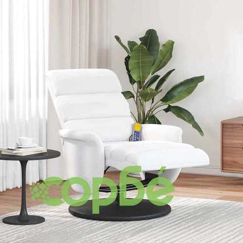 Масажиращ стол с облегалка бял 71 x 98 x 106 см изкуствена кожа ➤ топ цена ➤ sorbe.bg