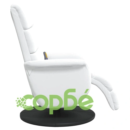 Масажиращ стол с облегалка бял 71 x 98 x 106 см изкуствена кожа ➤ топ цена ➤ sorbe.bg