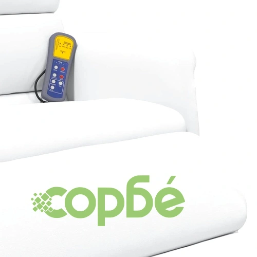 Масажиращ стол с облегалка бял 71 x 98 x 106 см изкуствена кожа ➤ топ цена ➤ sorbe.bg